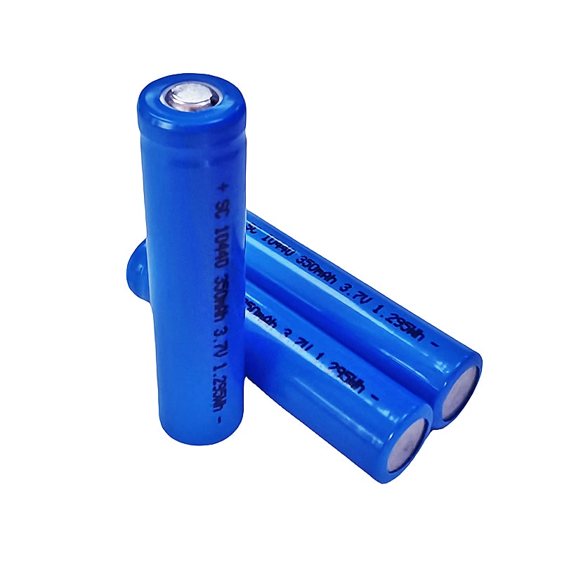 Flat Top 3.6V 3.7V 10440 350mAh rechargeable AAA lithium ion Cell