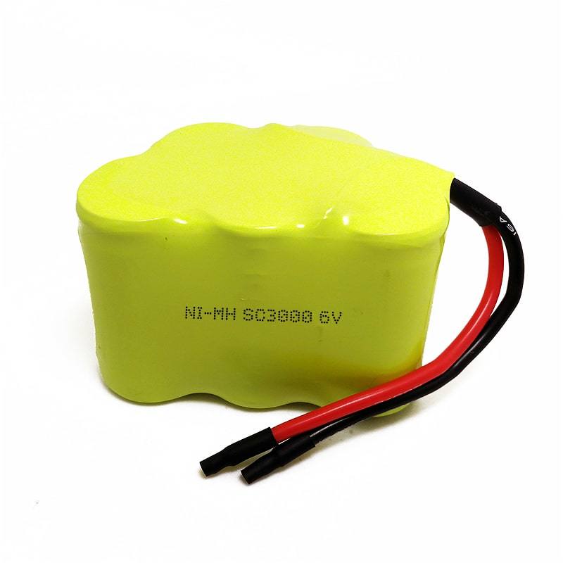 6V 3000mAh Sc Ni-MH Rechargeable Battery Pack with Connector and Wire