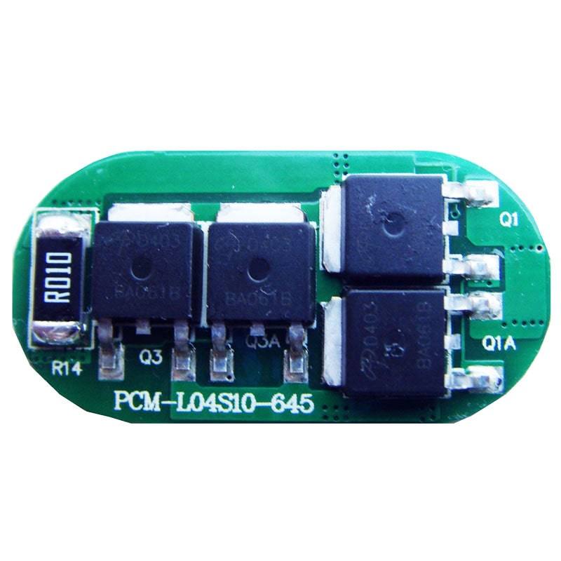 4s 8A PCM BMS for 14.4V 14.8V Li-ion/Lithium/ Li-Polymer 12V 12.8V LiFePO4 Battery Pack Size L34*W17*T4mm (PCM-L04S10-645)