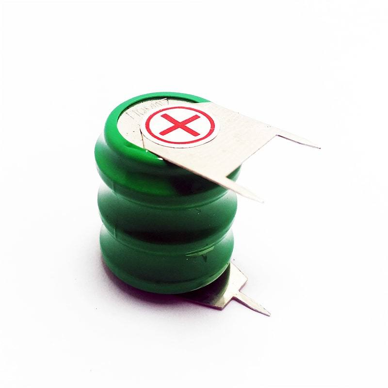 Ni-MH Rechargeable Battery Button Cell 3.6V 80mAh B80h with Soldering Lugs