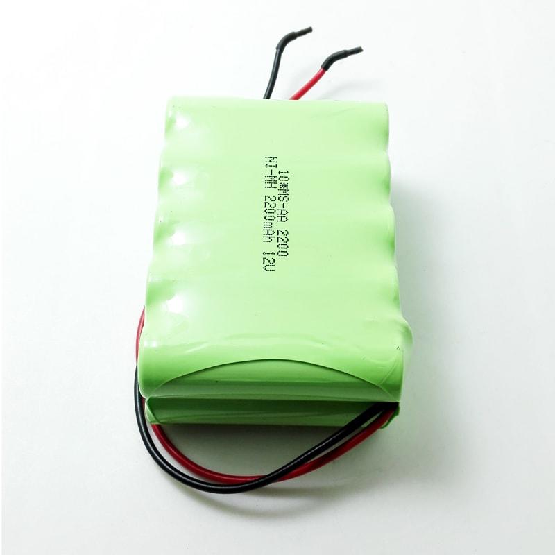 12V 2200mAh AA Ni-MH Rechargeable Battery Pack with Connector and Wire