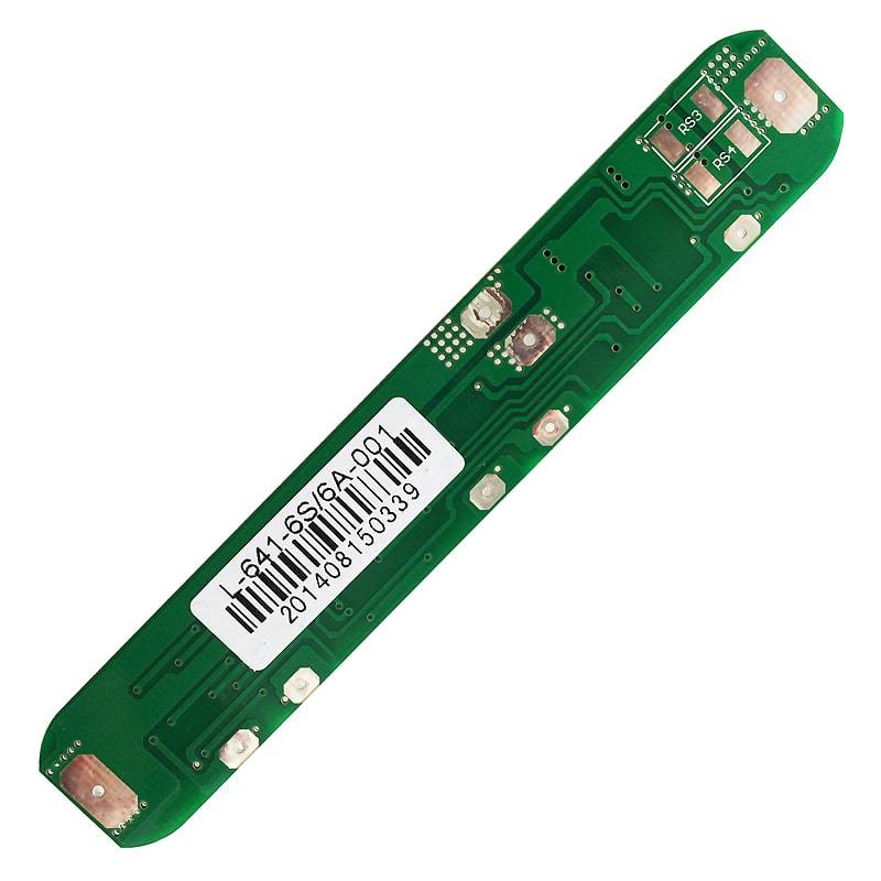 6s 7A PCM BMS for 21.6V 22.2V Li-ion/Lithium/ Li-Polymer 18V 19.2V LiFePO4 Battery Pack Supporting Power Display (PCM-L06S07-641)