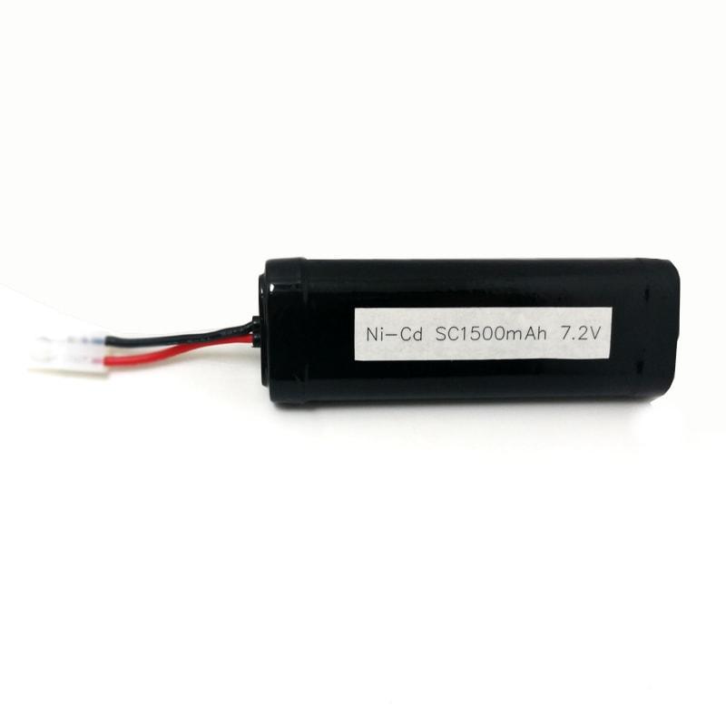 7.2V 1500mAh High Discharge Rate 10c Sc Ni-CD Rechargeable Battery Pack with Connector and Wire