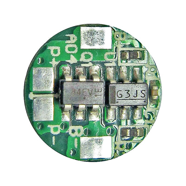 1s 2a Round BMS for 3.6V 3.7V 10500/10450/10440/10280 Li-ion/Lithium 3V 3.2V LiFePO4 Battery Pack Size Φ 9.5mm (PCM-L01S02-A04)