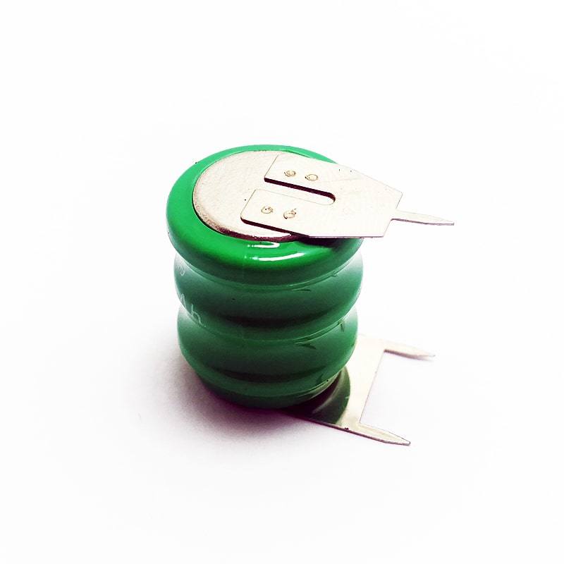 Ni-MH Rechargeable Battery Button Cell 3.6V 80mAh B80h with Soldering Lugs