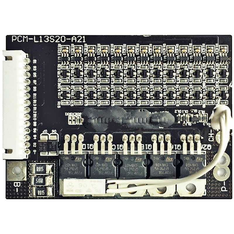13s C: 5a D: 20a BMS for 46.8V 48V Li-ion/Lithium/Li-Polymer 41.6V 42V LiFePO4 Battery Pack with Temperature Switch