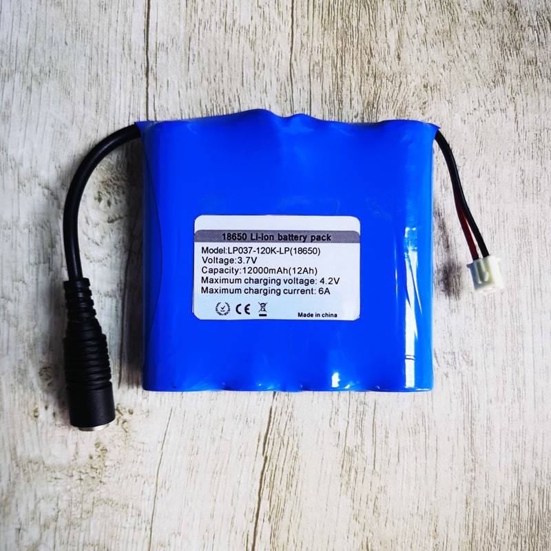 1s4p 3.6V 3.7V 18650 12000mAh 12ah Rechargeable Lithium Ion Battery Pack with PCM and Connector