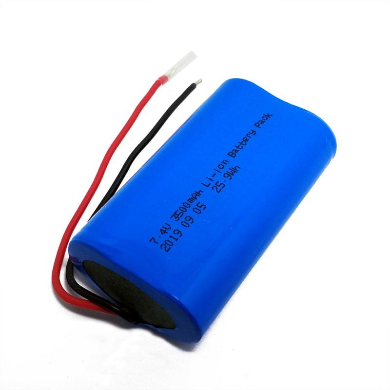 2s1p 7.2V 7.4V 18650 3500mAh Rechargeable Lithium Ion Battery Pack with PCM and Connector