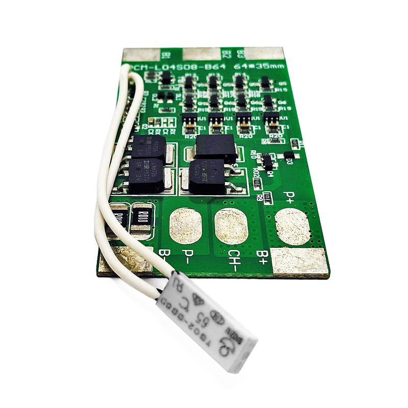 3s 4s C: 5A D: 10A BMS for 14.4V 14.8V Li-ion/Lithium/Li-Polymer 12V 12.8V LiFePO4 Battery Pack Size L64*W35*T4mm (PCM-L04S08-B64)