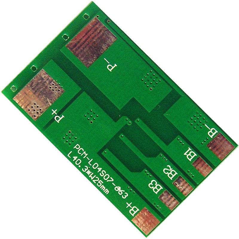 3s/4s 7A PCM BMS for 14.4V 14.8V Li-ion/Lithium/ Li-Polymer 12V 12.8V LiFePO4 Battery Pack Size L40*W25*T4mm (PCM-L04S07-663)