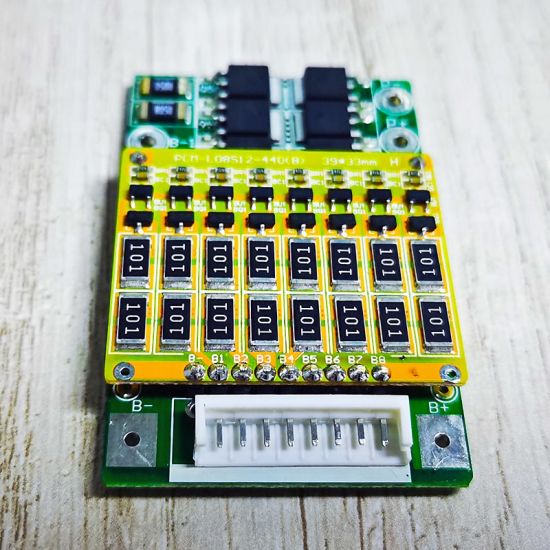 5s-8s 5A PCM BMS for 28.8V 29.6V Li-ion/Lithium/ Li-Polymer 24V 25.6V LiFePO4 Battery Pack Size L50*W40*T9mm PCM-L08s12-440 (C)