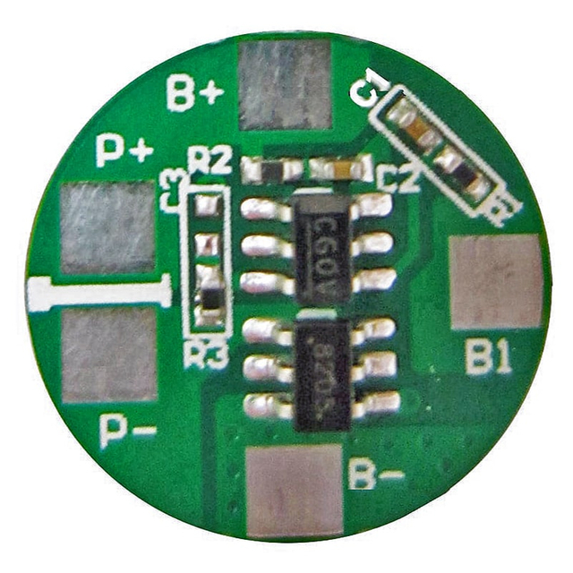 2s 2A Round BMS for 7.2V 7.4V 18650/18500/14500 Li-ion/Lithium/Li-Polymer 6V 6.4V LiFePO4 Battery Pack Size Φ14mm (PCM-L02S02-C68)