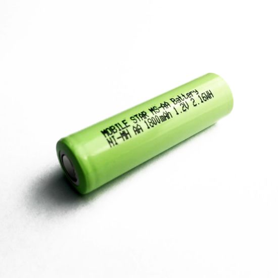Flat Top 1.2V AA NiMH Rechargeable Battery(1800mAh)