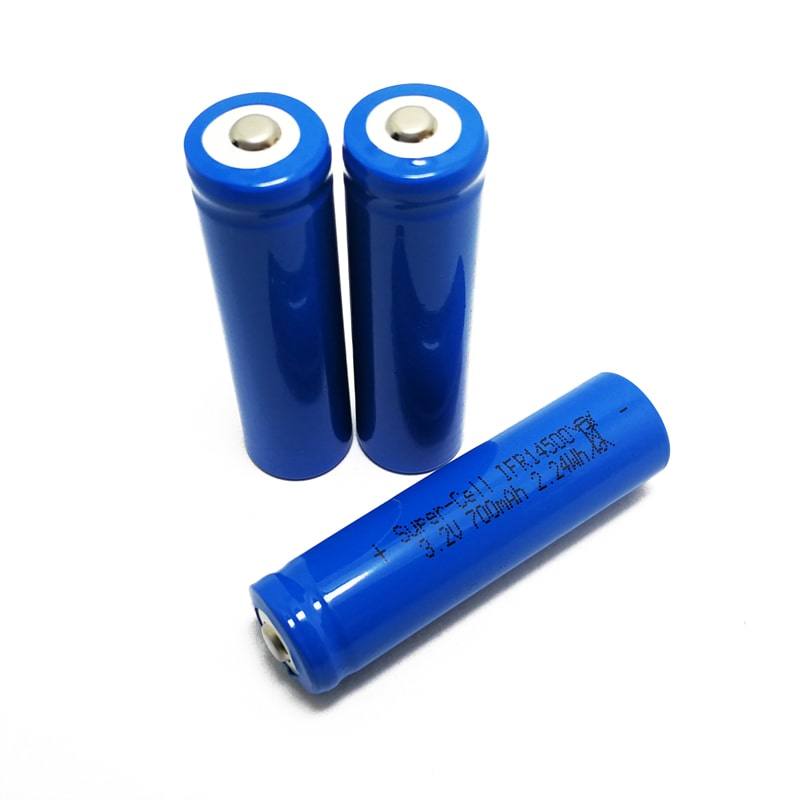 Tip Top 3V 3.2V AA Size Ifr14500 700mAh Cylindrical Rechargeable LiFePO4 Cell