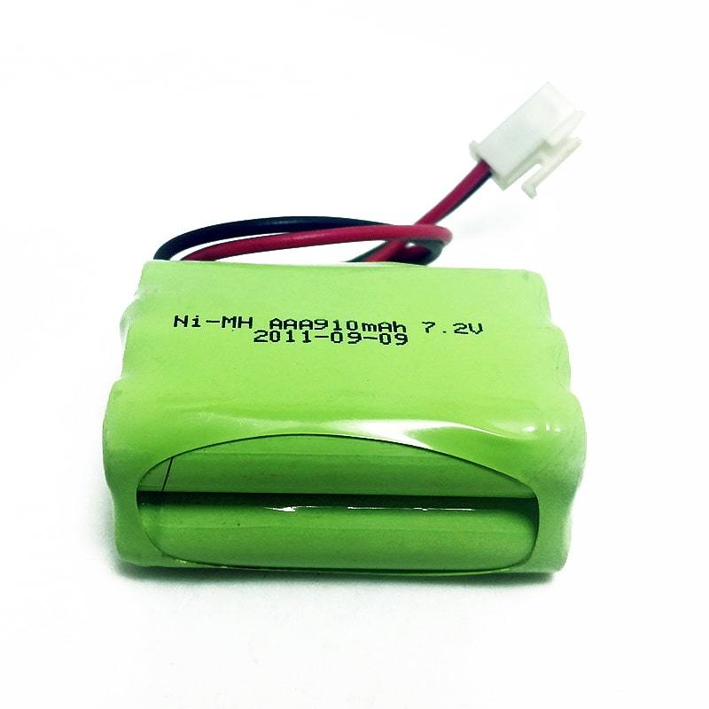 7.2V 910mAh AAA Ni-MH Rechargeable Battery Pack with Connector and Wire
