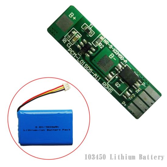 1s 5A PCM BMS for 3.6V 3.7V 103450/103448 Li-ion/Lithium/ Li-Polymer 3V 3.2V LiFePO4 Battery Pack with Ntc (PCM-L01S05-A11)