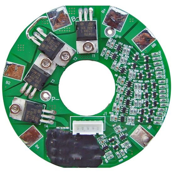 10s 15A Circular Circuit Board for 36V 37V Li-ion/Lithium/ Li-Polymer 30V 32V LiFePO4 Battery Pack Size L84.7*W81.4*T7mm (PCL10S15-414)