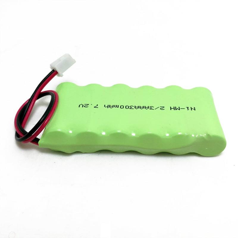7.2V 300mAh 2/3AAA Ni-MH Rechargeable Battery Pack with Connector and Wire