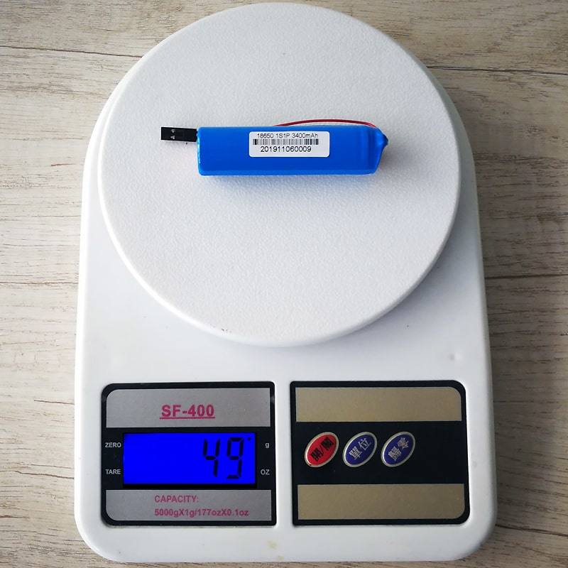 3.6V 3.7V 18650 3400mAh Rechargeable Li-ion Lithium Battery Pack with PCM and Connector