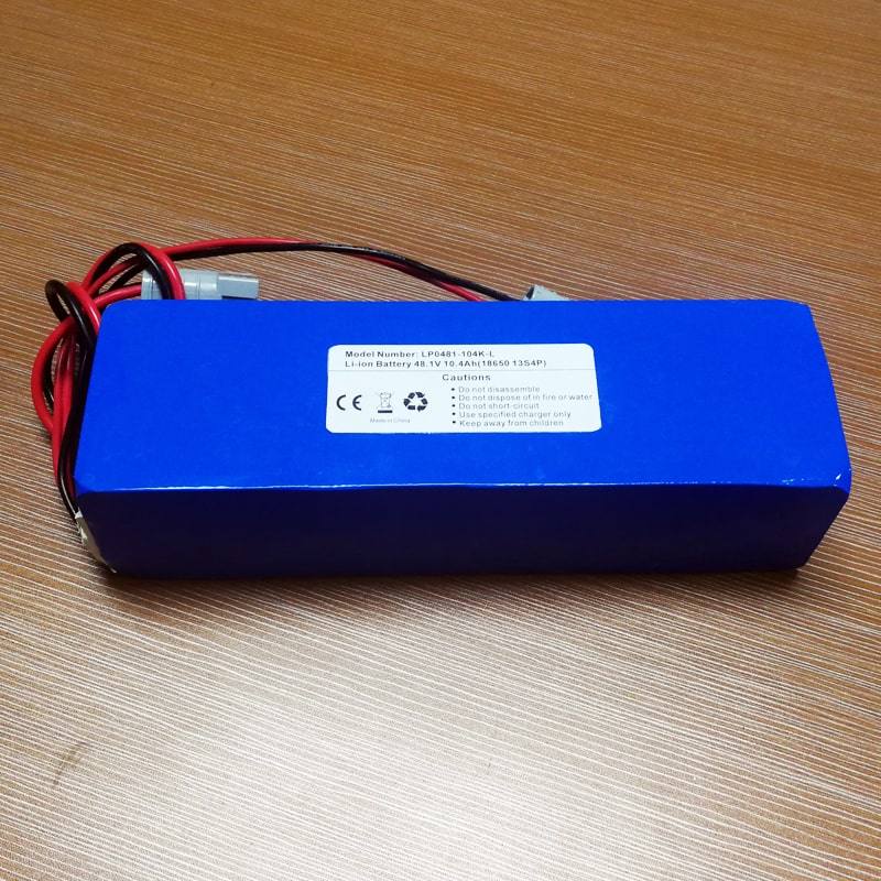 13s4p 48V 18650 10400mAh 10ah Rechargeable Lithium Ion Battery Pack with PCM and Connectors