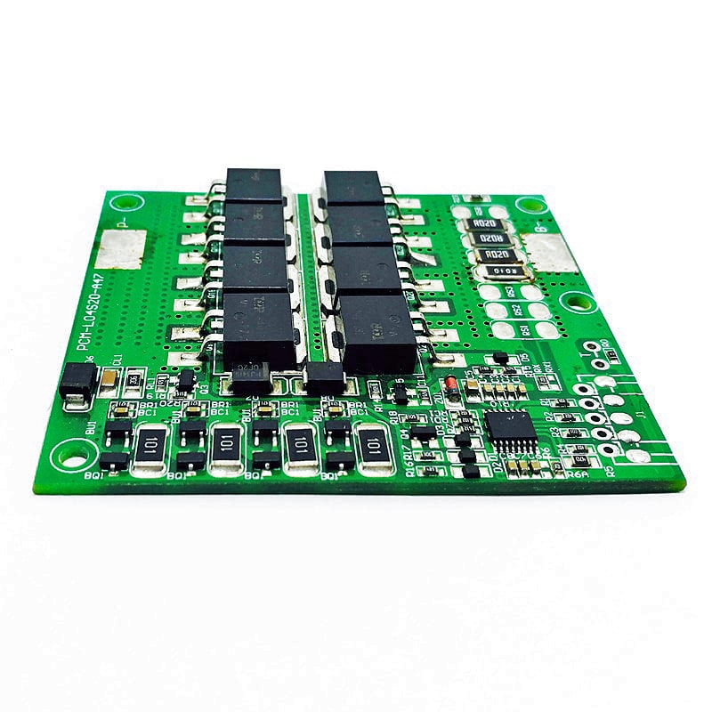 4s 20A BMS for 14.4V 14.8V Li-ion/Lithium/Li-Polymer 12V 12.8V LiFePO4 Battery Pack Size L70*W62*T8mm (PCM-L04S20-A47)