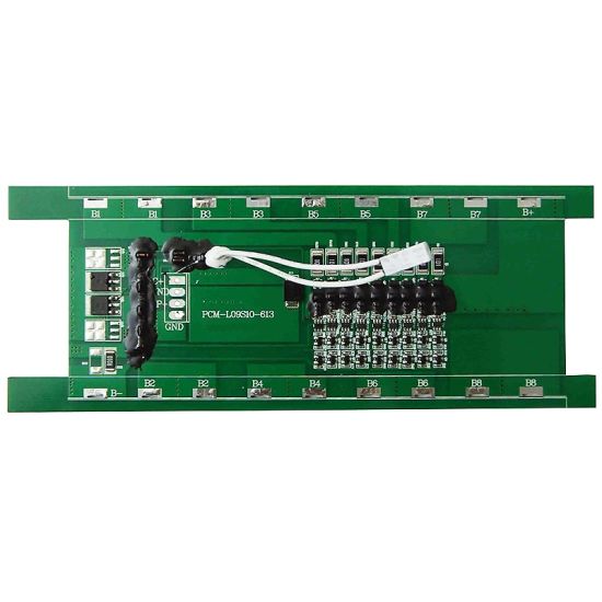 9s 10A PCM BMS for 32.4V 33.3V Li-ion/Lithium/ Li-Polymer 27V 28.8V LiFePO4 Battery Pack Size L195*W75*T6mm (PCM-L09S10-613)