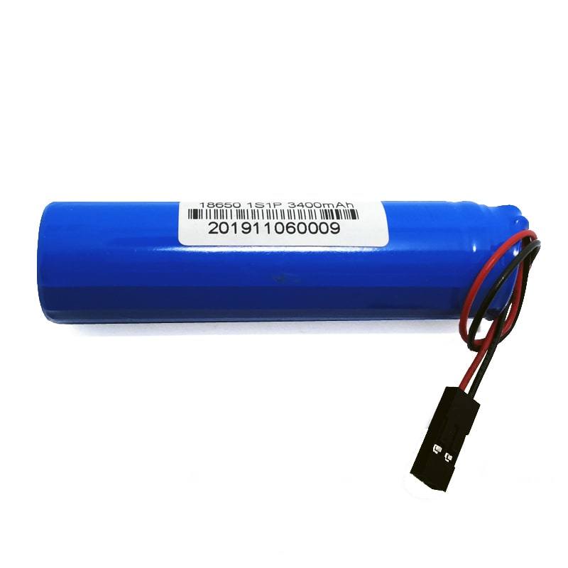 3.6V 3.7V 18650 3400mAh Rechargeable Li-ion Lithium Battery Pack with PCM and Connector