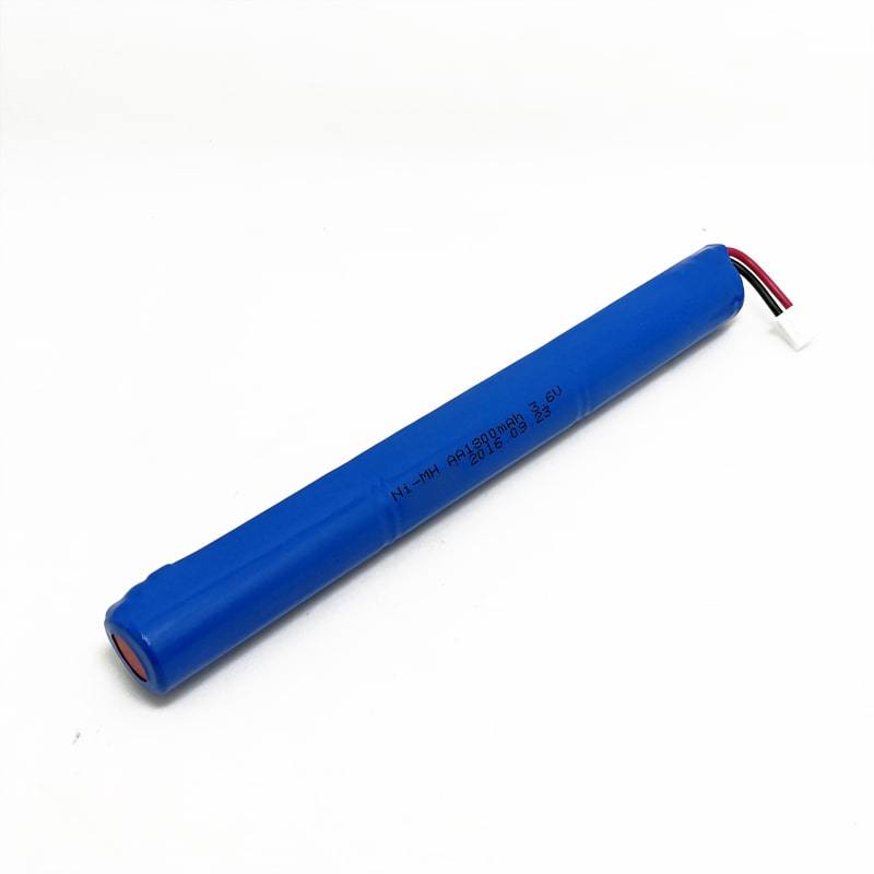 3.6V 1800mAh AA Ni-MH Rechargeable Battery Pack with Connector and Wire