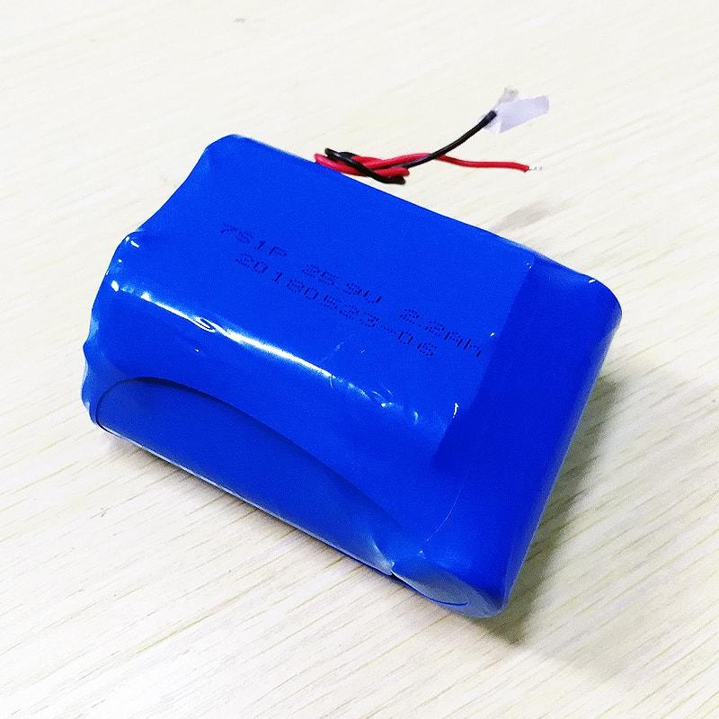 7s1p 24V 25.9V 18650 2200mAh High Rate Discharge Rechargeable Lithium Ion Battery Pack with PCM and Connectors