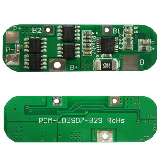 3s 7A PCM BMS for 10.8V 11.1V 12V Li-ion/Lithium/ Li-Polymer 9V 9.6V LiFePO4 Battery Pack Size L51.5*W16*T3mm (PCM-L03S07-B29)