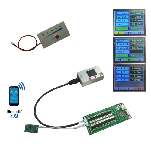 4s 60A PCM BMS for 14.4V 14.8V Li-ion/Lithium/ Li-Polymer 12V 12.8V LiFePO4 Battery Pack with Bluetooth and Smbus Size L160*W65*T12mm