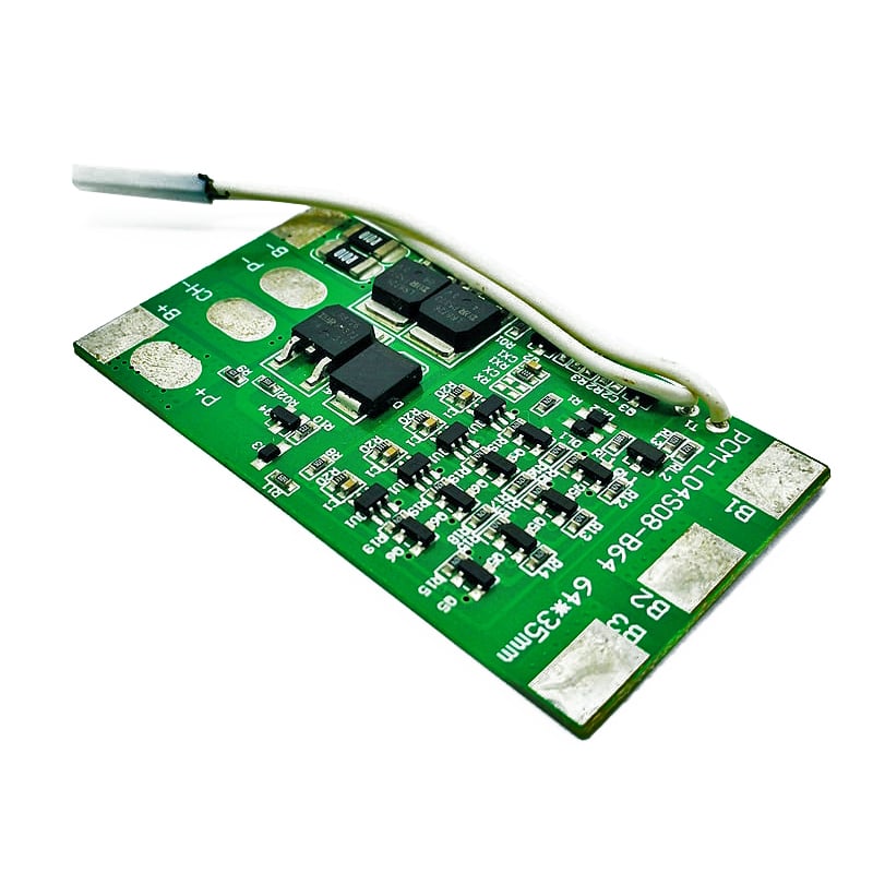 3s 4s C: 5A D: 10A BMS for 14.4V 14.8V Li-ion/Lithium/Li-Polymer 12V 12.8V LiFePO4 Battery Pack Size L64*W35*T4mm (PCM-L04S08-B64)