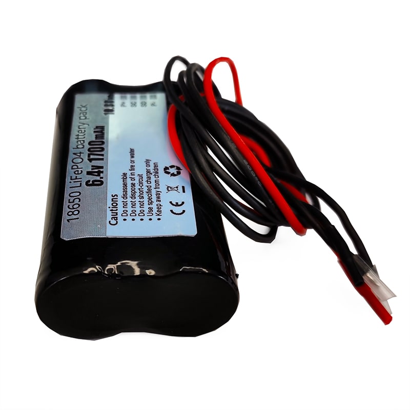 2S1P 18650 6V 6.4V 1700mAh rechargeable LiFePO4 battery pack With I2C Communication protocol
