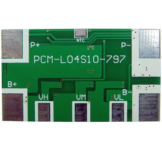 3s/4s 10A PCM BMS for 14.4V 14.8V Li-ion/Lithium/ Li-Polymer 12V 12.8V LiFePO4 Battery Pack Size L48*W28*T3.6mm (PCM-L04S10-797)