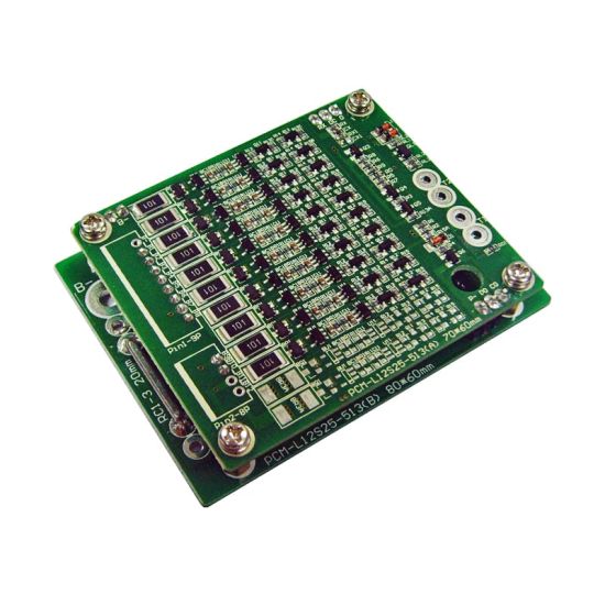 4s~12s 25A PCM BMS for 42V 44.4V Li-ion/Lithium/ Li-Polymer 36V 38.4V LiFePO4 Battery Pack Size L80*W60*T20mm (PCM-L12S25-513)