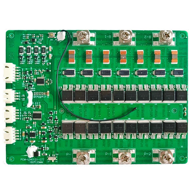 4s 100A High Voltage BMS for 14.4V 14.8V Li-ion/Lithium/ Li-Polymer 12V 12.8V LiFePO4 Battery Pack with Smbus Protocol (PCM-L04S120-G77)