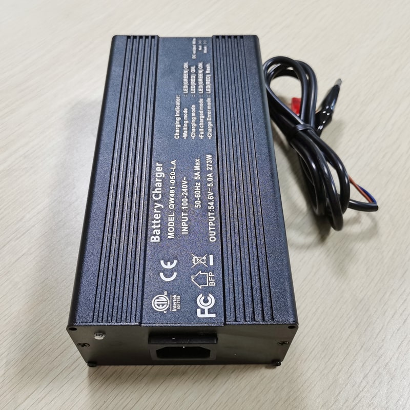 Factory Direct Sale 57.6V 58.4V 6a 360W charger for 16S 48V 51.2V LiFePO4 battery pack with Waterproof IP54 IP56