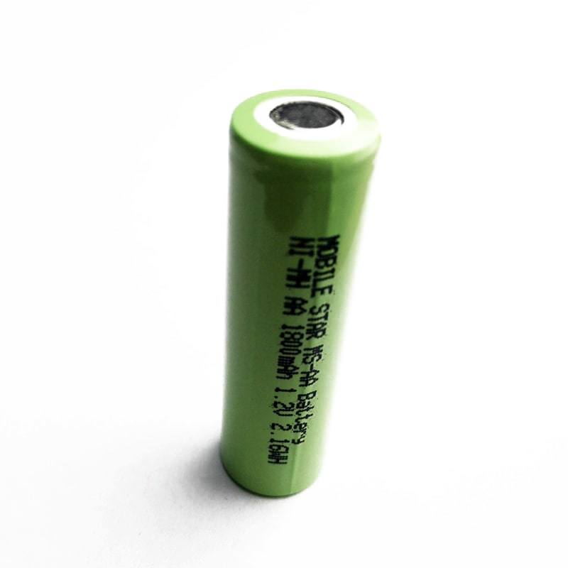 Flat Top NiMH Rechargeable Battery 1.2V AA (1800mAh)