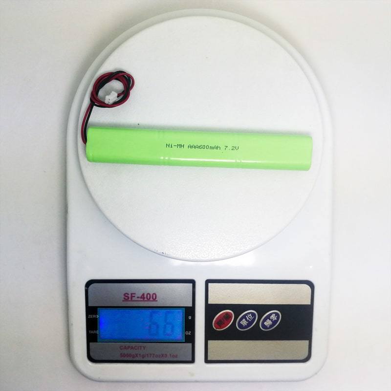 7.2V 600mAh AAA Ni-MH Rechargeable Battery Pack with Connector and Wire
