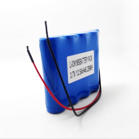 1s4p 3.6V 3.7V 18650 12500mAh 12.5ah Rechargeable Lithium Ion Battery Pack with PCM and Connector