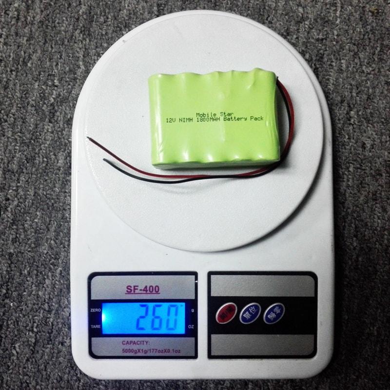12V 1800mAh AA Ni-MH Rechargeable Battery Pack with Connector and Wire