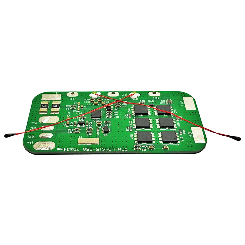 3s 4s 15A BMS for 14.4V 14.8V Li-ion/Lithium/Li-Polymer 12V 12.8V LiFePO4 Battery Pack with Smbus Protocol and NTC (PCM-L04S15-E58)