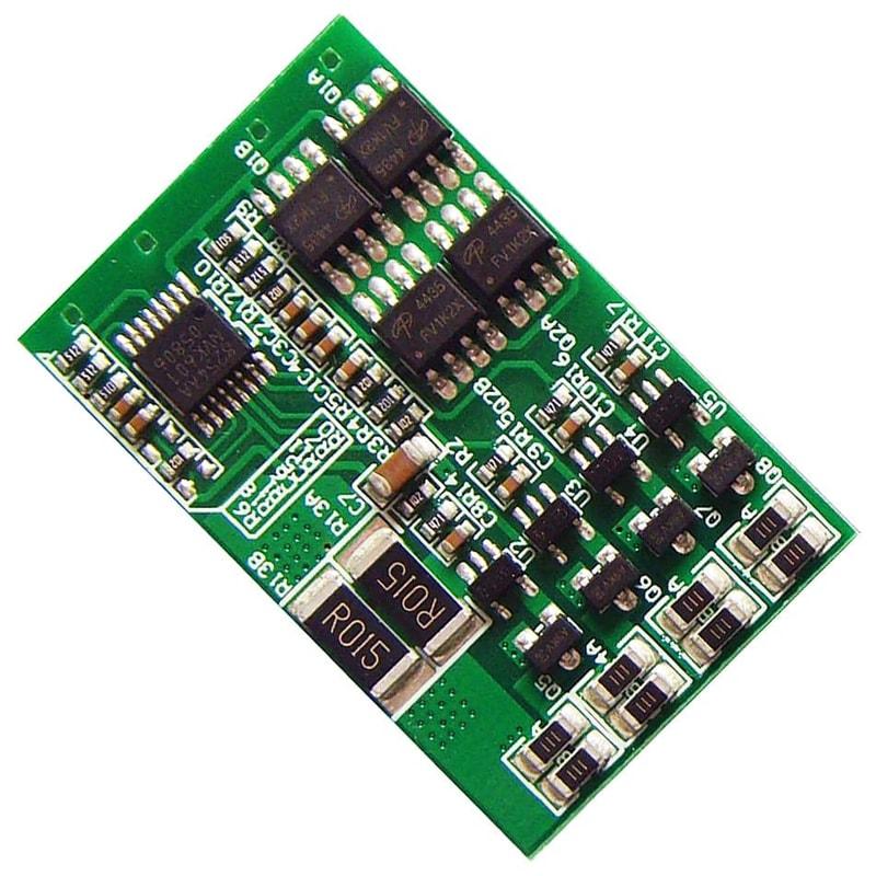 3s/4s 7A PCM BMS for 14.4V 14.8V Li-ion/Lithium/ Li-Polymer 12V 12.8V LiFePO4 Battery Pack Size L40*W25*T4mm (PCM-L04S07-663)