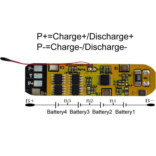 4s 7A PCM BMS for 14.4V 14.8V Li-ion/Lithium/ Li-Polymer 12V 12.8V LiFePO4 Battery Pack Size L67*W16.5*T3mm (PCM-L04S07-C65)