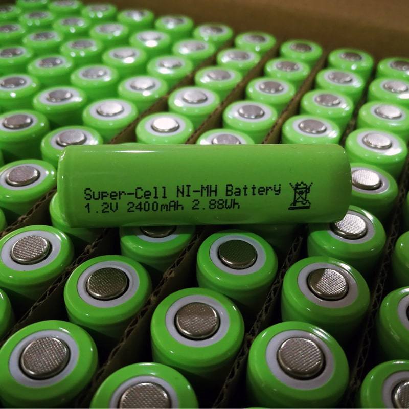 Flat Top NiMH Rechargeable Battery 1.2V AA (2400mAh)