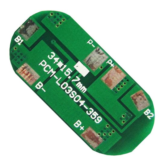 3s 4A PCM BMS for 10.8V 11.1V 12V Li-ion/Lithium/ Li-Polymer 9V 9.6V LiFePO4 Battery Pack Size L34*W15.7*T3.5mm (PCM-L03S04-359)