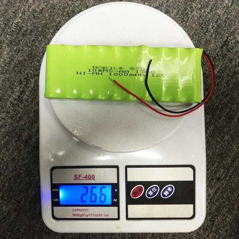12V 1800mAh AA Ni-MH Rechargeable Battery Pack with Connector and Wire