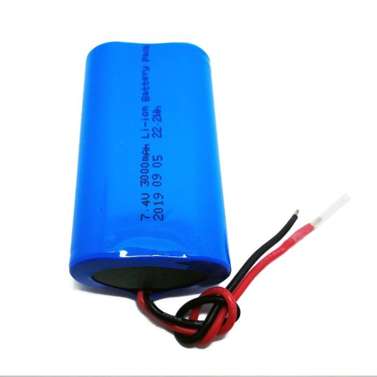 2s1p 7.2V 7.4V 18650 3000mAh Rechargeable Lithium Ion Battery Pack with PCM and Connector