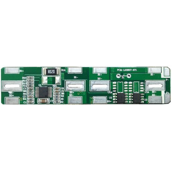 3s/4s 7A PCM BMS for 14.4V 14.8V Li-ion/Lithium/ Li-Polymer 12V 12.8V LiFePO4 Battery Pack Size L65*W8*T4mm (PCM-L04S07-671)