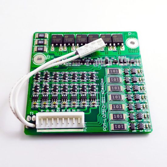 4s-7s 15A PCM BMS for 24V 25.2V 25.9V Li-ion/Lithium/ Li-Polymer 21V 22.4V LiFePO4 Battery Pack Size L60*W60*T6mm (PCM-L07S10-811)